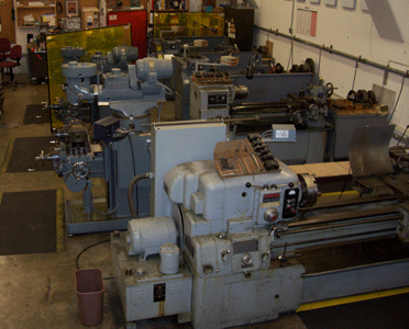 photo of five large lathes