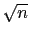 $ \sqrt{{n}}$