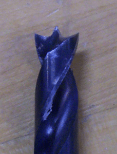 side view of sheet metal drill bit