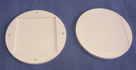 boron nitride disks with pockets and slots