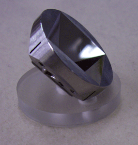 laser mirror made out of stainless steel, inside view