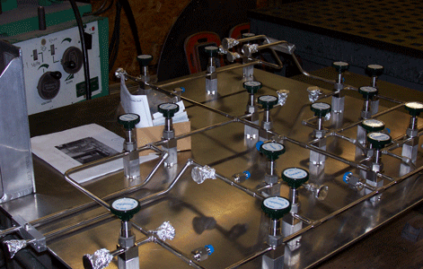welded gas valve control panel