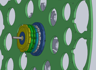 solid rendering of geneva mechanism