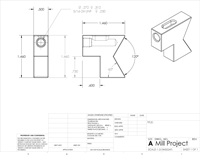 drawing view of lathe height gage