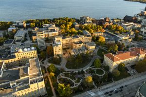 Aerial view of University of Wisconsin-Madison Campus.