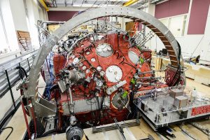 a 3-meter-diameter sphere, painted red and with tons of probes all around it