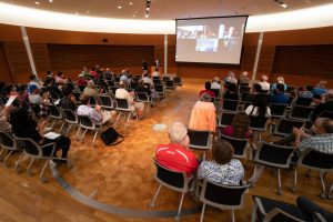 a view from the back of the lecture hall