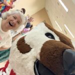 Bucky Badger wishes Sylvia well