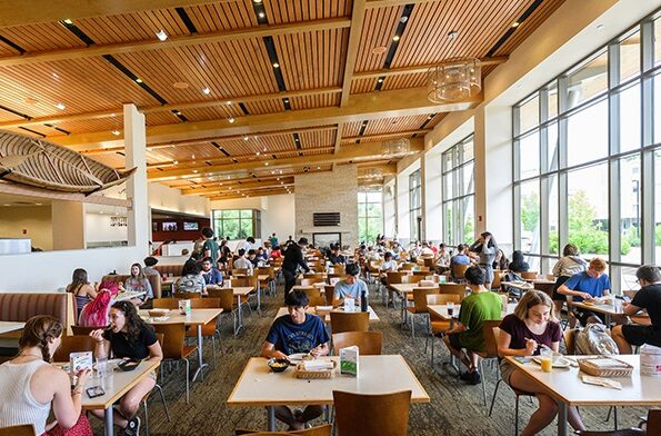 picture of students in a dining hall